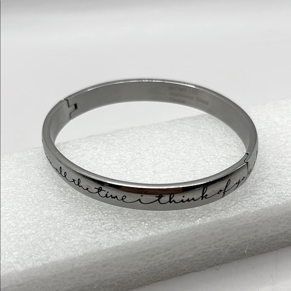 Bracelet VTG HMK LIC  I Think of You All The Time Stainless Steel - Picture 1 of 12